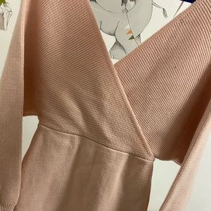 Pink cute sweater dress